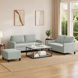 Elevate Your Living Space with a Grey Velvet Sofa Set