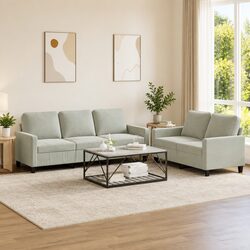 Elevate Your Living Space with a Grey Velvet Sofa Set