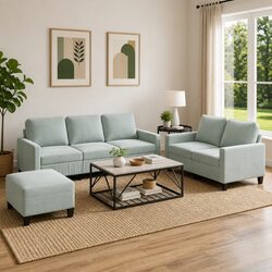Enhance Your Living Space with a Grey Velvet 3 Piece Sofa Set