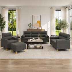 Elegant Grey Fabric Sofa Set to Enhance Your Living Space