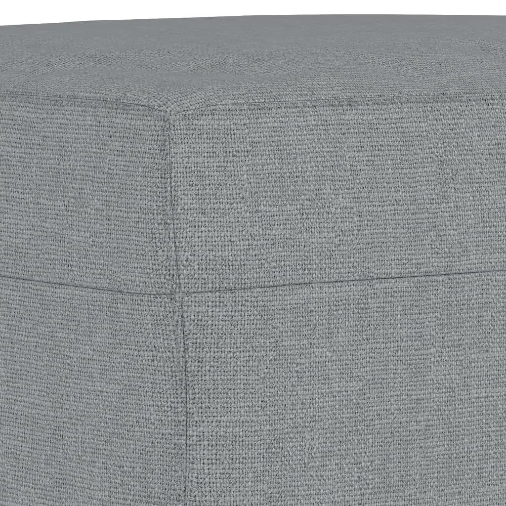 4 Piece Sofa Set with Throw Pillows and Footstool Grey Fabric Living Room Couch