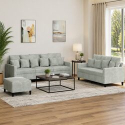 Enhance Your Living Space with a Grey Velvet Sofa Set