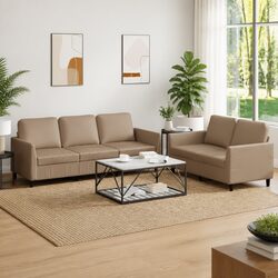 Enhance Your Living Space with a 2 Piece Brown Sofa Set