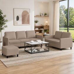 Enhance Your Space with a 3 Piece Brown Faux Leather Sofa Set