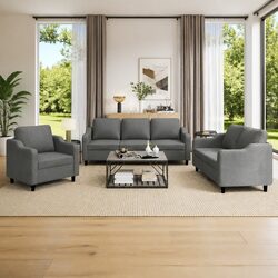 Enhance Your Living Space with a Grey 3 Piece Sofa Set
