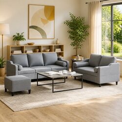 Stylish Grey Sofa Set: Elevate Your Living Space