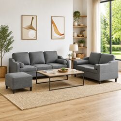 Elevate Your Living Space with this 3 Piece Sofa Set