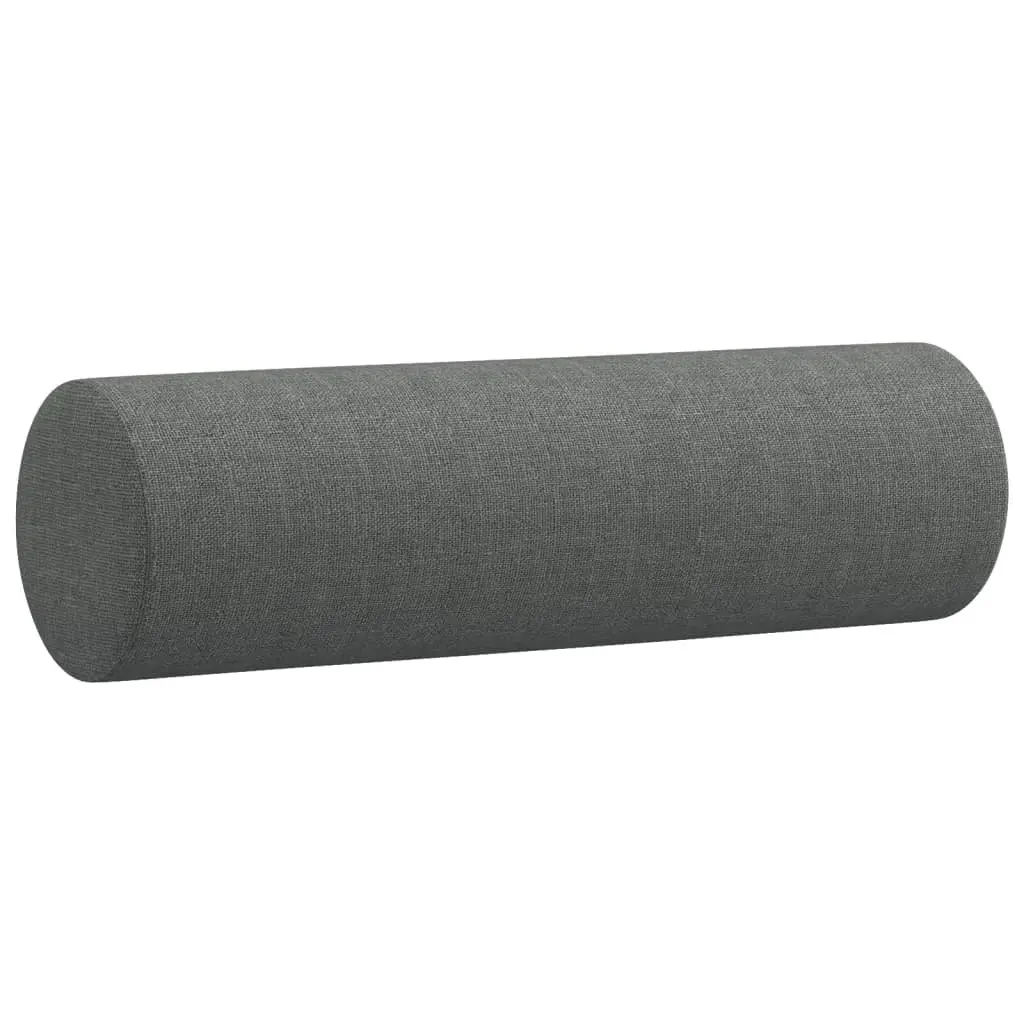 3 Piece Sofa Set Grey Fabric Durable Construction with Footstool and Pillows