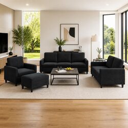 Enhance Your Living Room with a 4 Piece Velvet Sofa Set