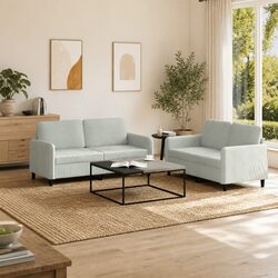 Elevate Your Living Space with Grey Velvet Sofa Set