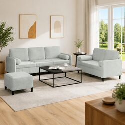 Enhance Your Living Space with a Grey Velvet Sofa Set