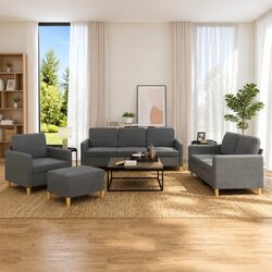Enhance Your Living Space with 4 Piece Grey Sofa Set