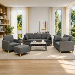 Elevate Your Living Space with This 4 Piece Sofa Set
