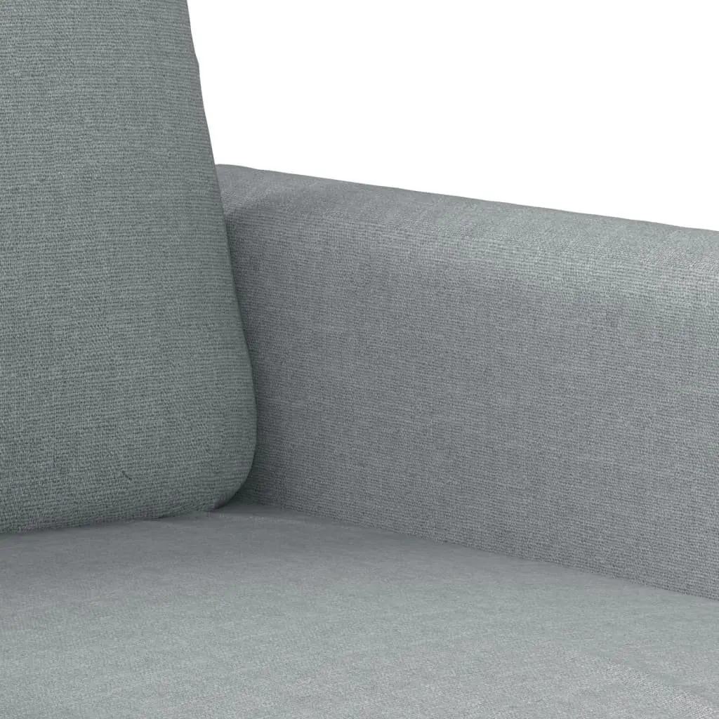Fabric Sofa Set 2 Piece Light Grey Durable Construction Thickly Padded
