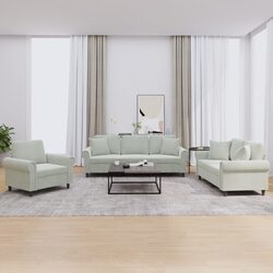 Grey Velvet Sofa Set