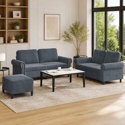 Enhance Your Living Space with a 3 Piece Velvet Sofa Set