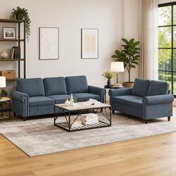 Elevate Your Living Space with a Grey Velvet Sofa Set