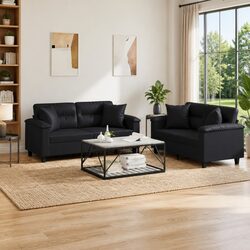 Enhance Your Living Room with a Black Sofa Set