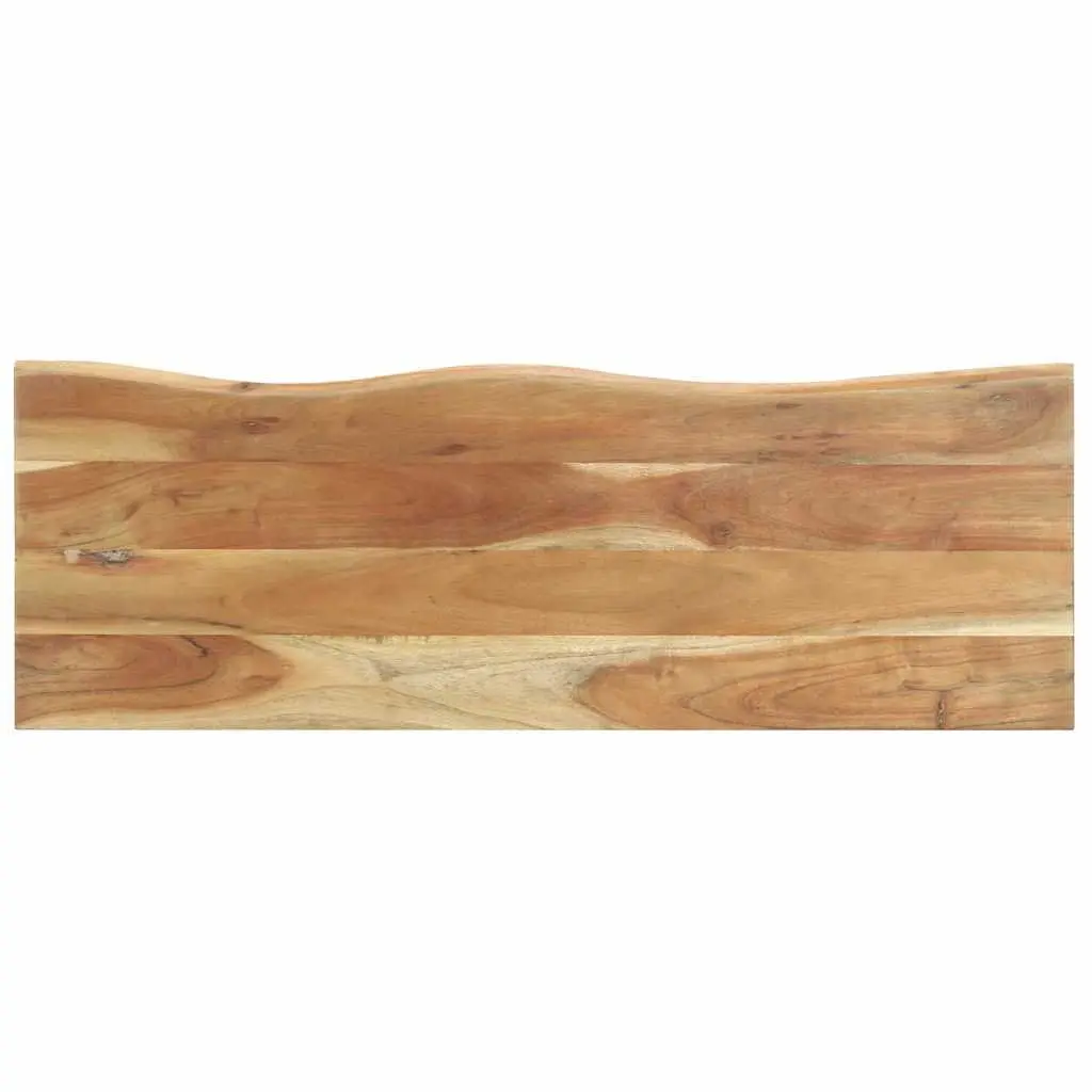 Wall Mounted Coat Rack with Shelf and 6 Hooks Solid Acacia Wood Brown