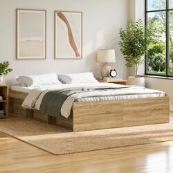 Stylish Queen Bed Frame with Storage Compartment