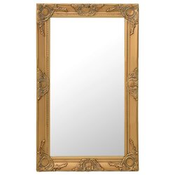 Decorative Wall Mirror with Gold Baroque Frame 50x80cm