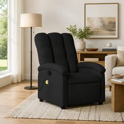 Enhance Your Space with a Black Fabric Massage Recliner