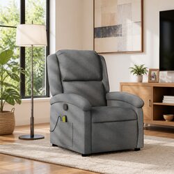 Stylish Grey Fabric Massage Recliner Chair for Relaxed Living