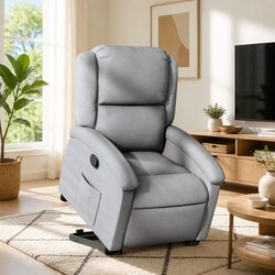 Comfortable Light Grey Recliner for Your Living Space