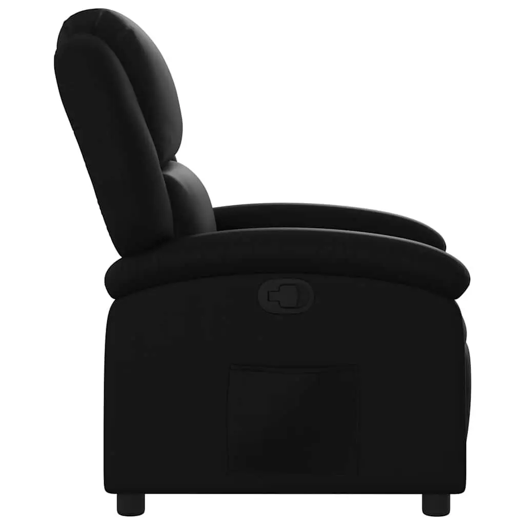 Recliner Chair Manual Reclining Armchair with Footrest Padded Black