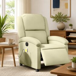 Cream Leather Recliner Chair for Ultimate Relaxation