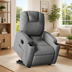 Comfort-Enhancing Grey Electric Recliner Chair