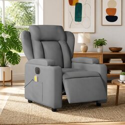 Transform Your Space with a Grey Fabric Massage Recliner