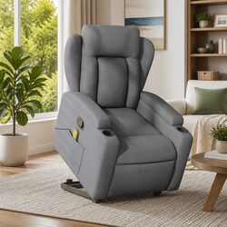 Elevate Your Comfort with This Grey Massage Recliner