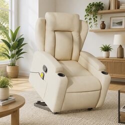 Enhance Your Living Space with a Cream Massage Recliner Chair