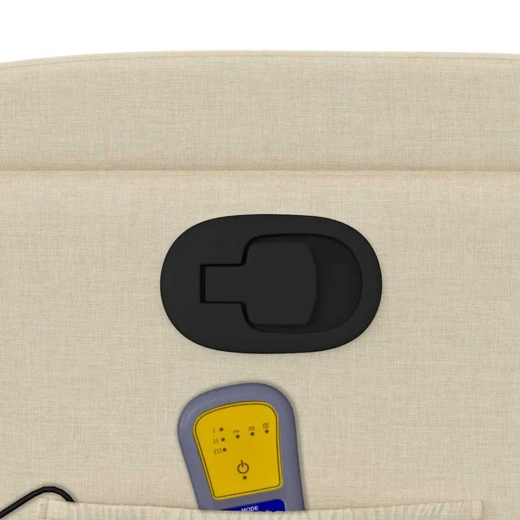 Electric Massage Recliner Chair Cream Power Lift Manual Reclining 6 Massage Points