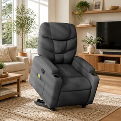 Grey Fabric Massage Recliner Chair for Your Living Space