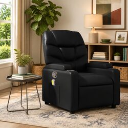 Enhance Your Living Space with a Black Faux Leather Recliner Chair