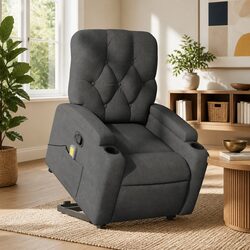 Stylish Grey Fabric Recliner Chair for Relaxation