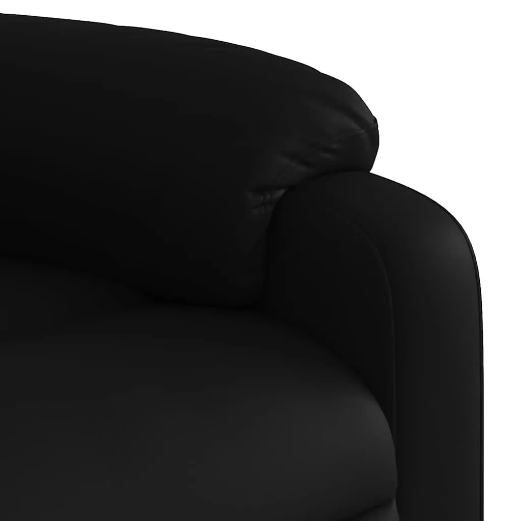 Electric Massage Recliner Chair Black Faux Leather Power Lift and Recline with 6 Massage Points