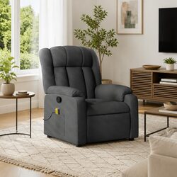 Comfortable Massage Recliner Chair in Grey Fabric