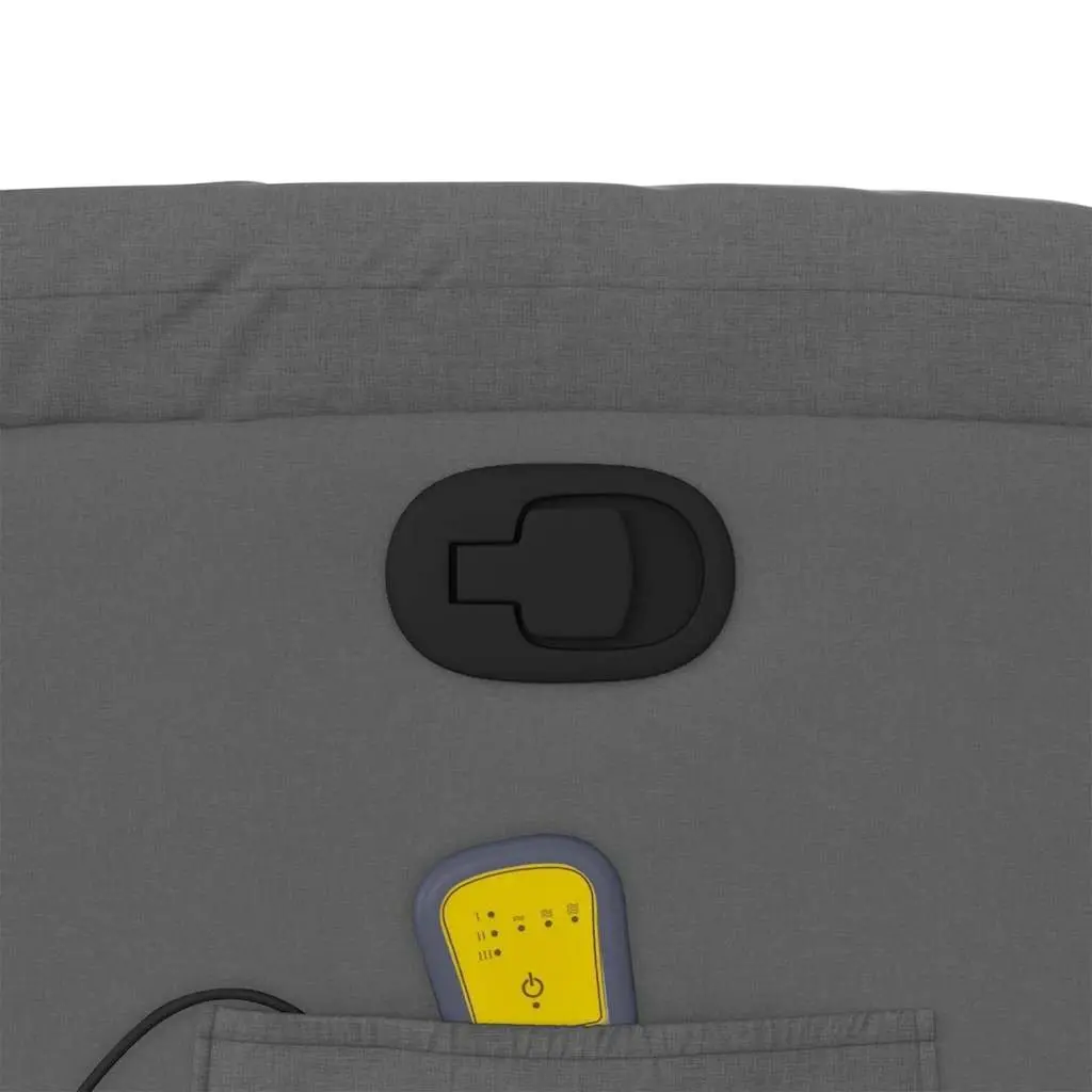 Massage Chair Grey Fabric Manual Recline 135 Degree with 6 Vibration Points