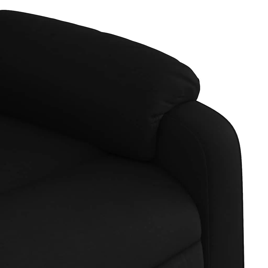 Massage Recliner Chair Black Fabric Manual Recline Vibration Armchair Lounge
