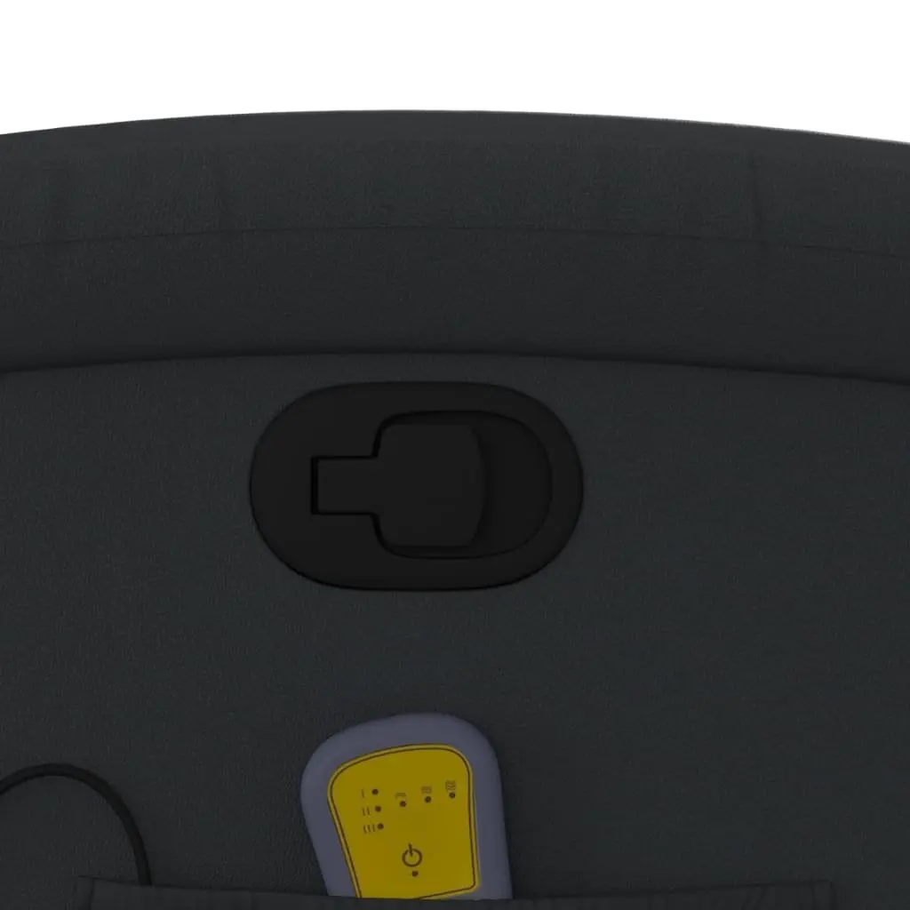 Massage Chair Black Leather Manual Reclining Vibration Function 6 Massage Points