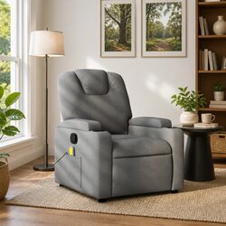 Enhance Your Living Space with this Grey Massage Recliner Chair