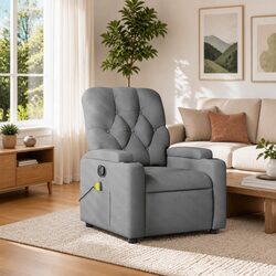 Comfortable Grey Fabric Massage Recliner Chair for Your Home