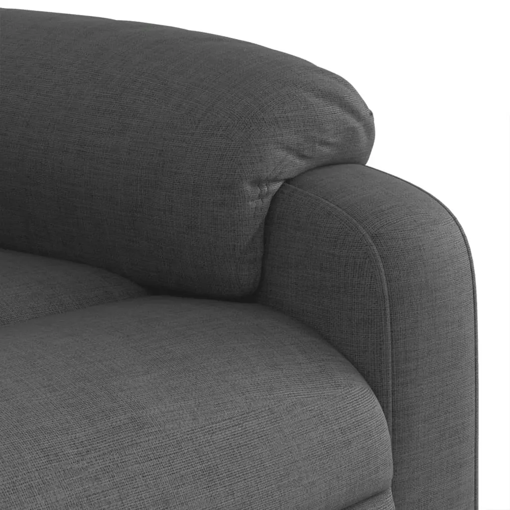 Massage Chair Grey Fabric Vibration Manual Recline Armchair