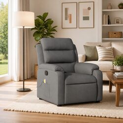 Elevate Your Space with this Grey Massage Recliner Chair
