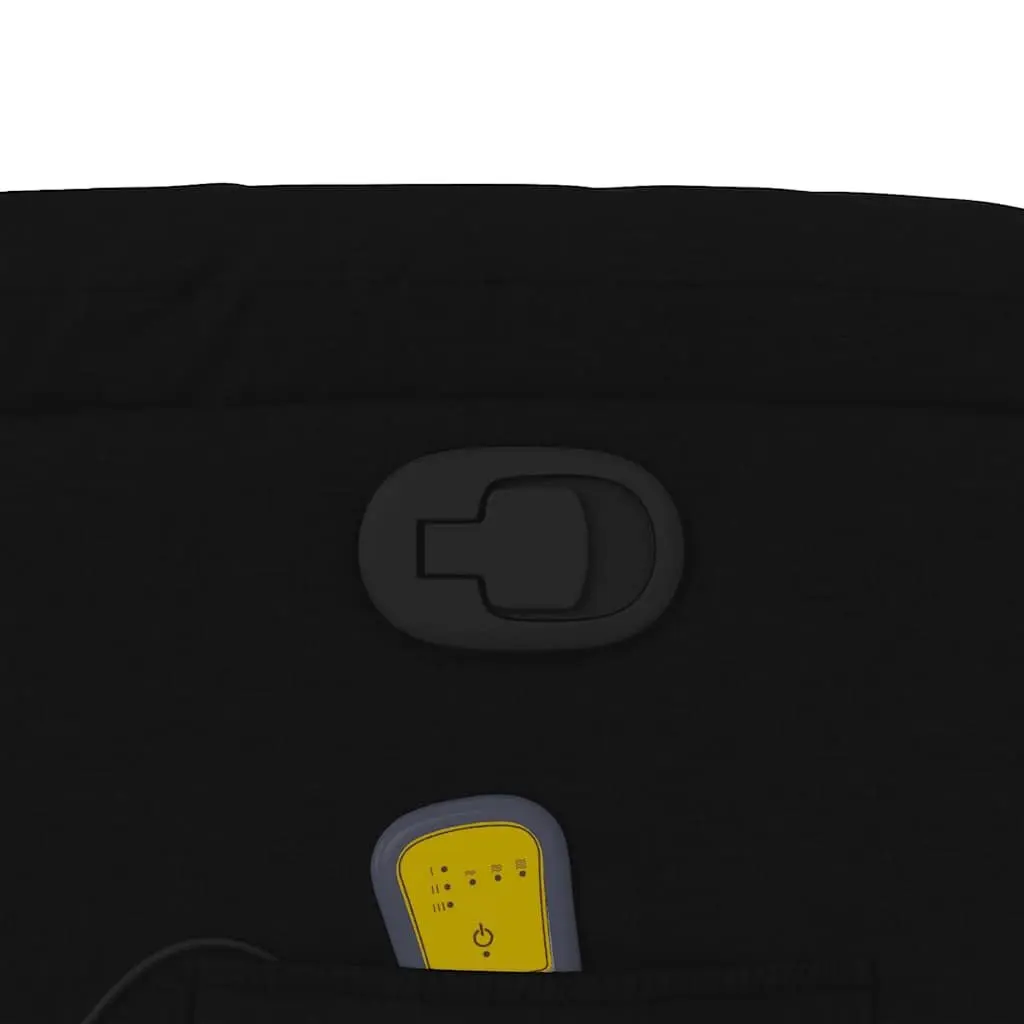 Massage Recliner Chair Black Fabric Manual Recline Vibration Armchair Lounge