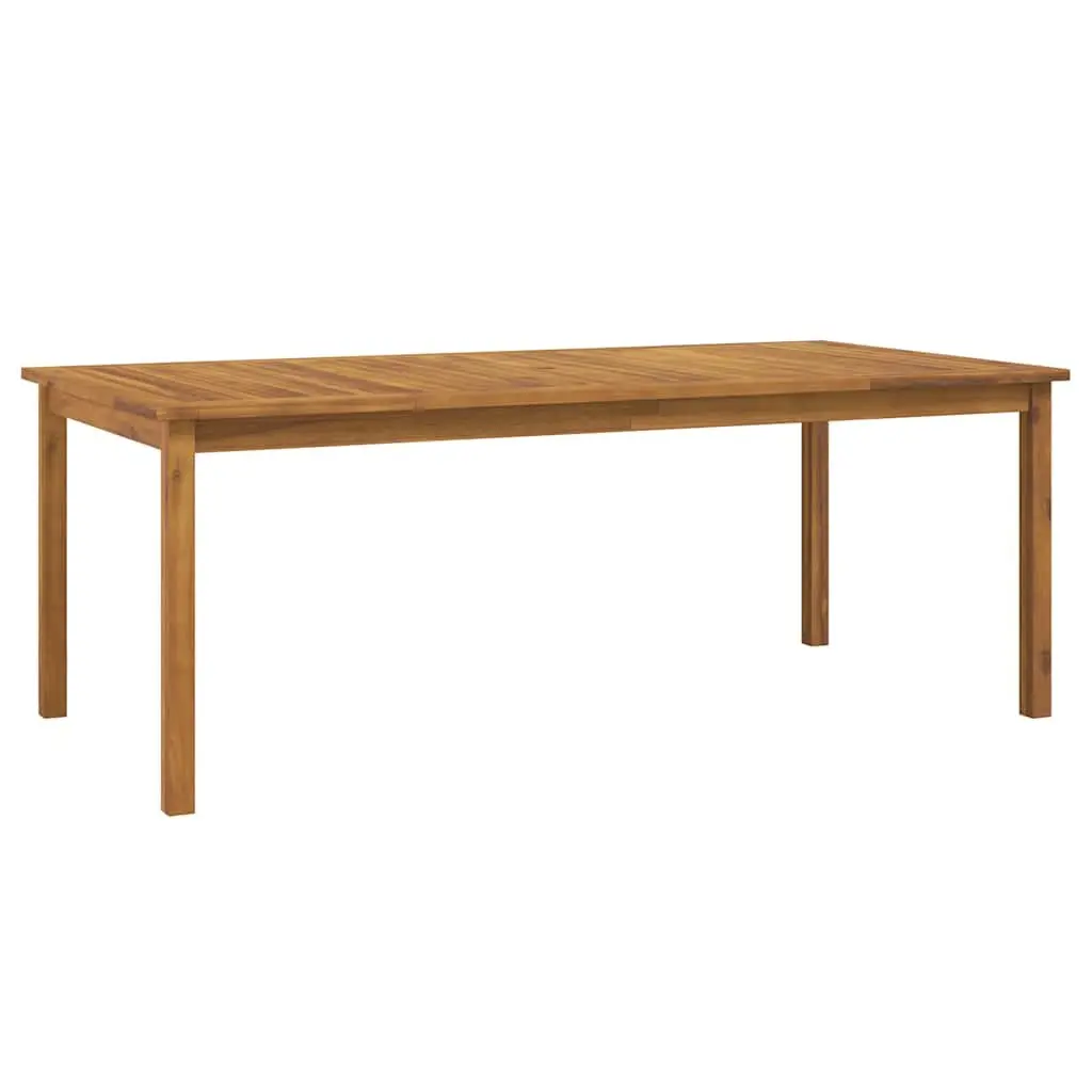 Outdoor Dining Set 7 Piece Solid Acacia Wood Durable Brown Color