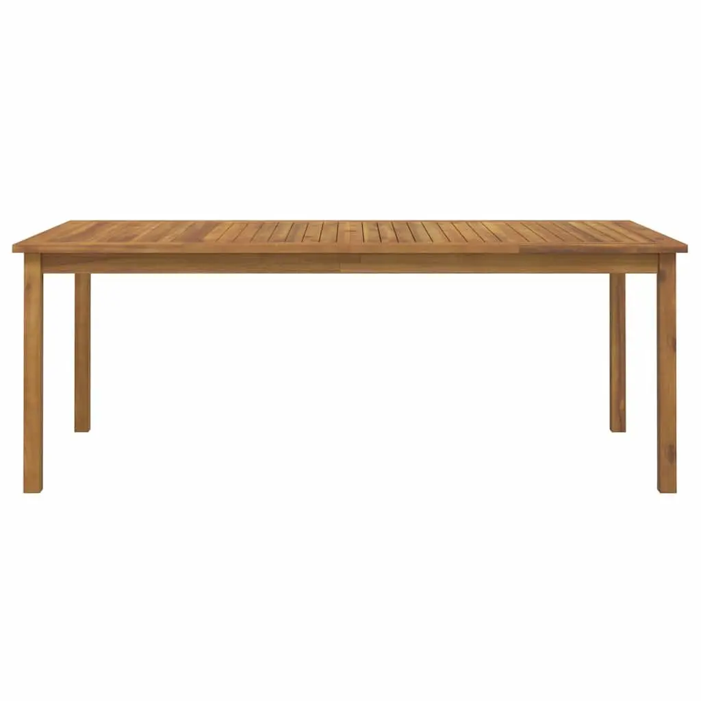 Outdoor Dining Set 7 Piece Solid Acacia Wood Durable Brown Color